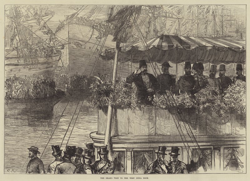 Shahens besøg i West India Dock af Sir John Charles Robinson