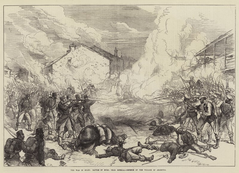 Krigen i Spanien, Slaget ved Muro, nær Estella, Forsvaret af landsbyen Abarzuza af Sir John Charles Robinson