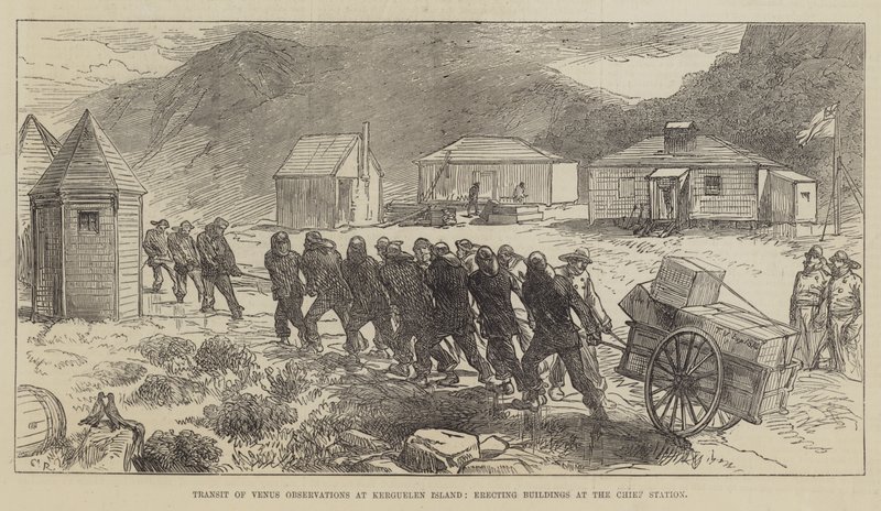Observationer af Venuspassagen på Kerguelen Island, opførelse af bygninger på hovedstationen af Sir John Charles Robinson