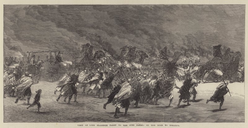 Besøg af Lord Clarence Paget til Suez-kanalen, på vejen til Ismailia af Sir John Charles Robinson