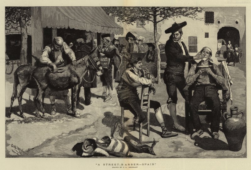 En Gade-Barber, Spanien af Charles Stanley Reinhart