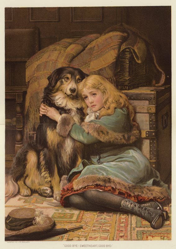Farvel! Kæreste, farvel! (chromolitho) af Charles Trevor Garland
