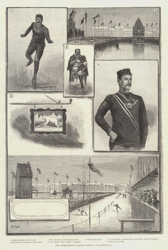 Det internationale skøjtemøde i Amsterdam af Charles Whymper