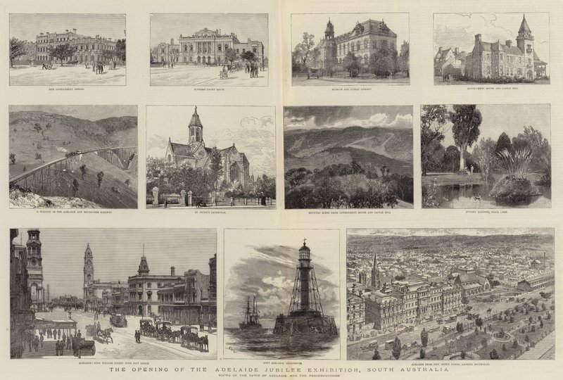 Åbningen af Adelaide Jubilee Exhibition, South Australia af Charles William Wyllie