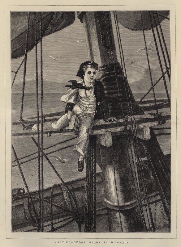 Mast-hovedet, en midterste i skændsel af Charles Wynne Nicholls