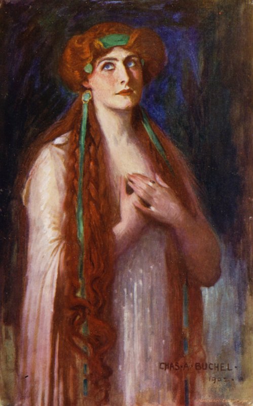 Calypso, Miss Nancy Price (farve litho) af Charles A. Buchel
