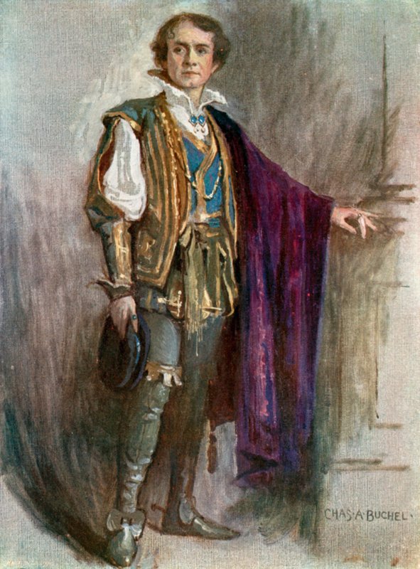 Tolvte nat: Orsino, hr. Robert Taber (farve litho) af Charles A. Buchel