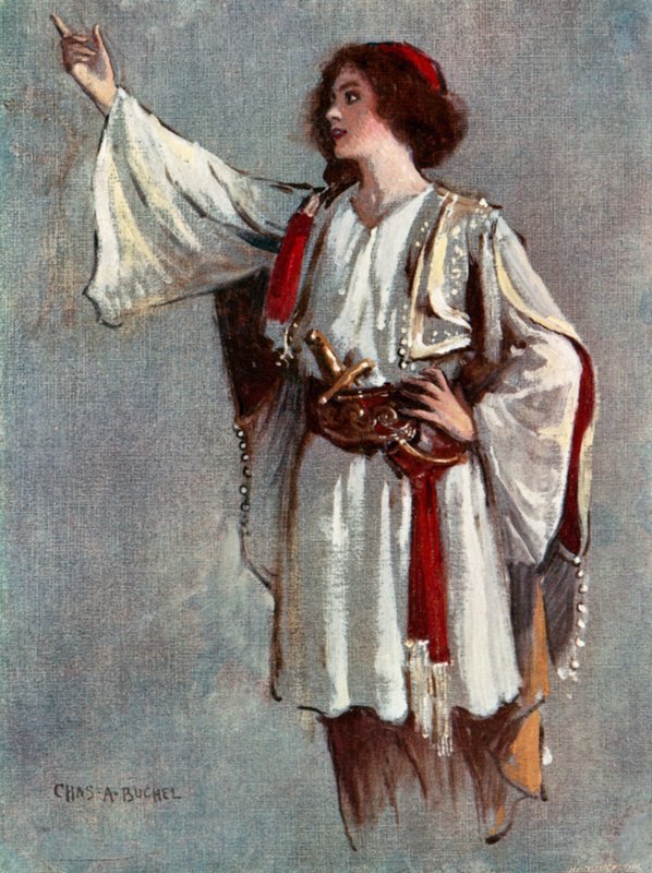 Tolvte nat: Viola, Miss Lily Brayton (farve litho) af Charles A. Buchel