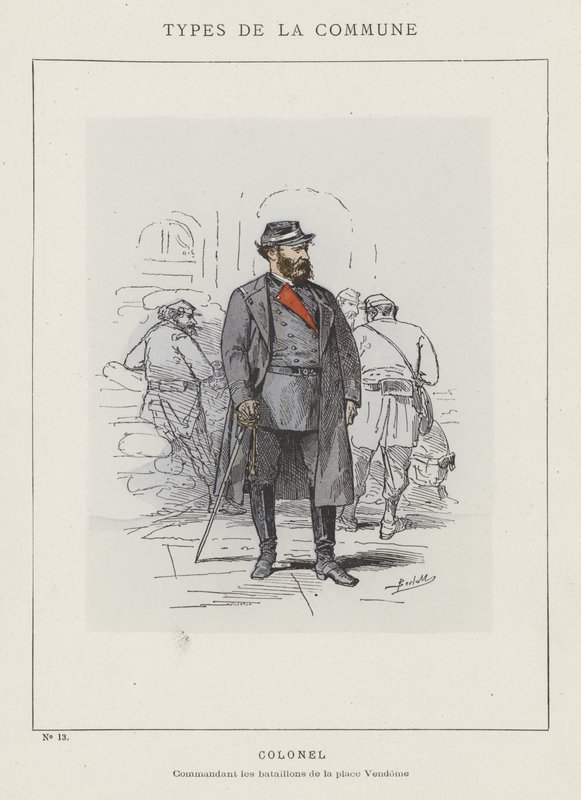 Oberst, kommandør for Place Vendome-bataljonerne af Charles Albert d Arnoux Bertall