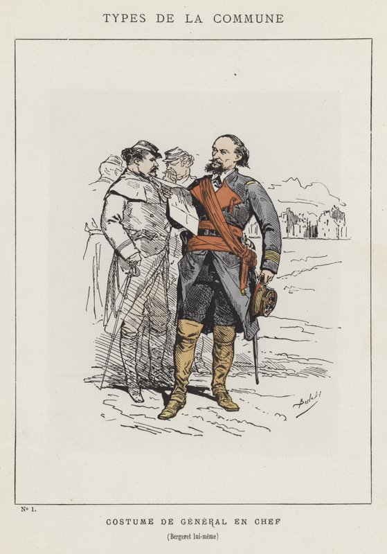 Udklædning af generalchef, Bergeret selv af Charles Albert d Arnoux Bertall