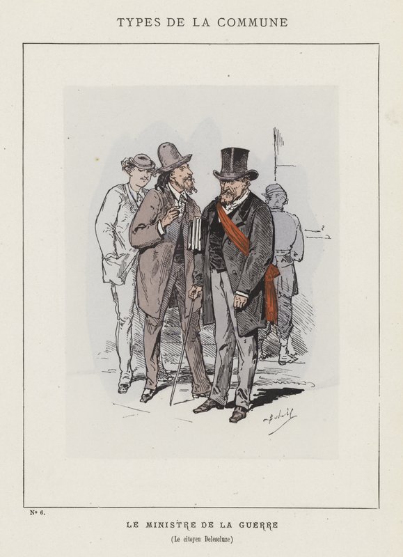 Krigsministeren, borger Delescluze af Charles Albert d Arnoux Bertall