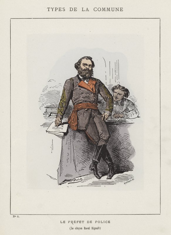 Politipræfekten, borger Raoul Rigault af Charles Albert d Arnoux Bertall
