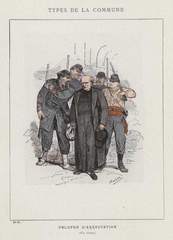 Arrestationsdeling, et gidsel af Charles Albert d Arnoux Bertall