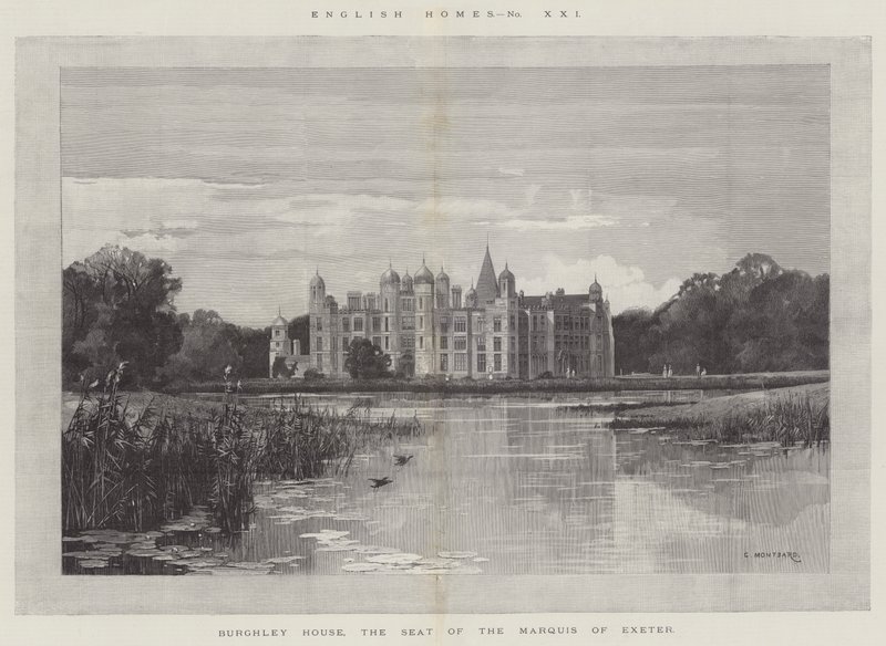 Burghley House, sæde for markisen af Exeter af Charles Auguste Loye