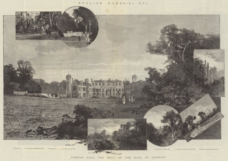 Cobham Hall, sæde for jarlen af Darnley af Charles Auguste Loye