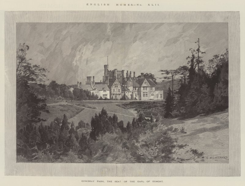 Cowdray Park, sæde for jarlen af Egmont af Charles Auguste Loye
