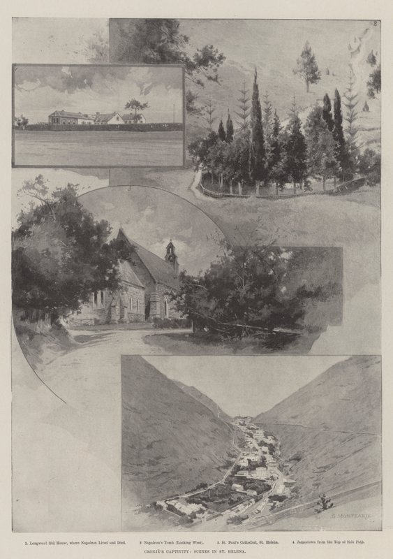 Cronjes fangenskab, scener i St. Helena af Charles Auguste Loye
