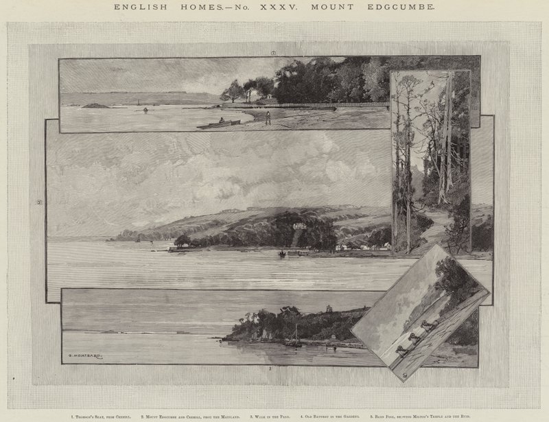 English Homes, Mount Edgcumbe af Charles Auguste Loye
