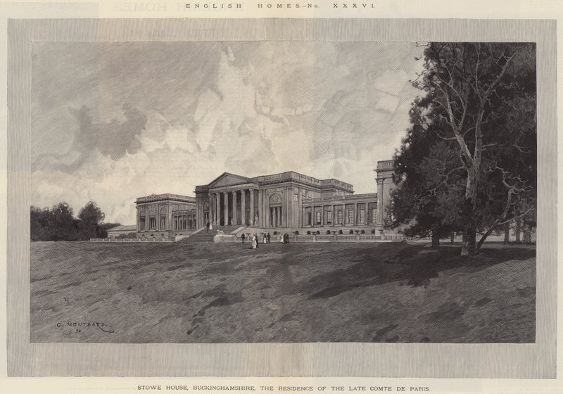 Engelske huse, Stowe House, Buckinghamshire, den afdøde Comte de Paris
