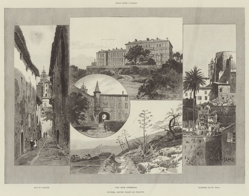 Hyeres, Frankrigs sydkyst af Charles Auguste Loye
