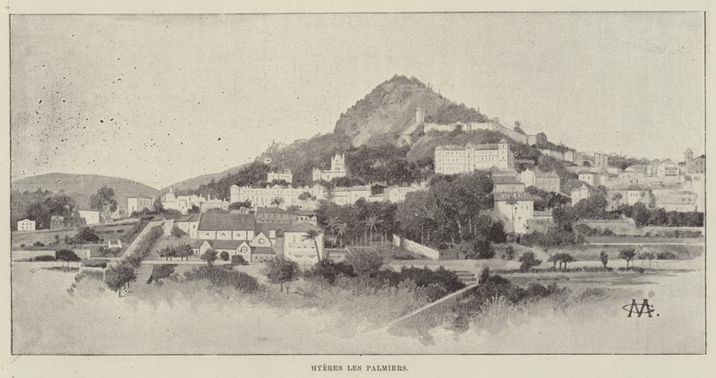Hyeres les Palmiers af Charles Auguste Loye