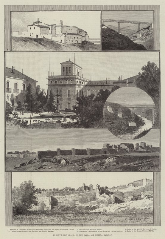 I det sydvestlige Spanien, på Zafra- og Huelva-jernbanen af Charles Auguste Loye