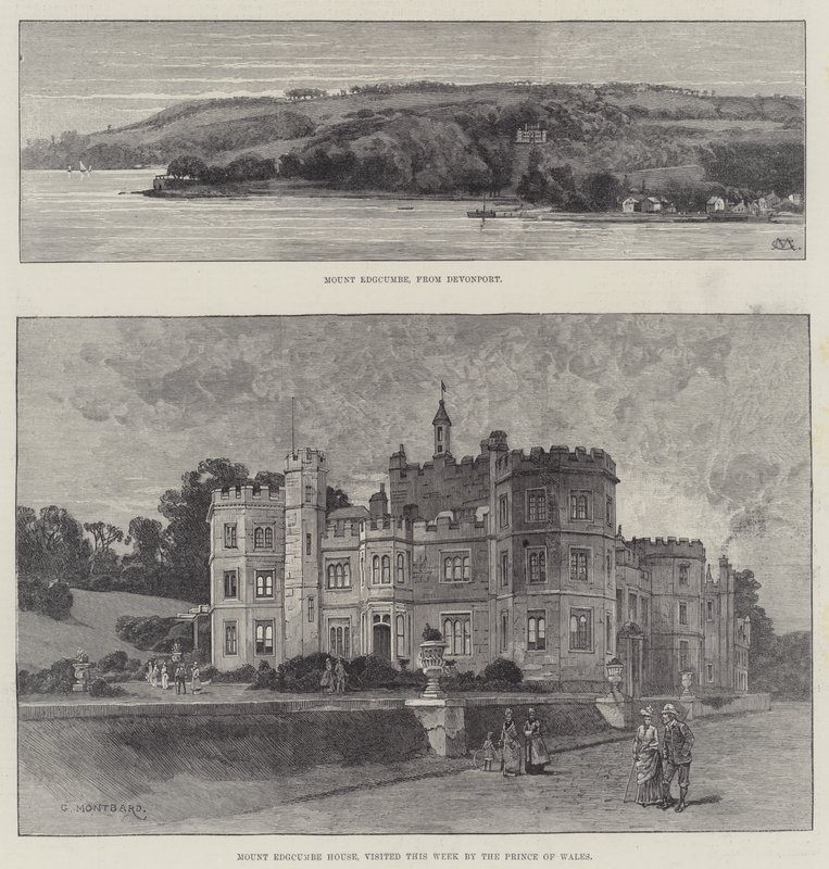 Mount Edgcumbe House af Charles Auguste Loye