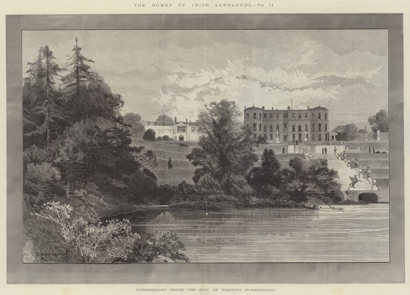 Powerscourt House, sæde for Viscount Powerscourt af Charles Auguste Loye
