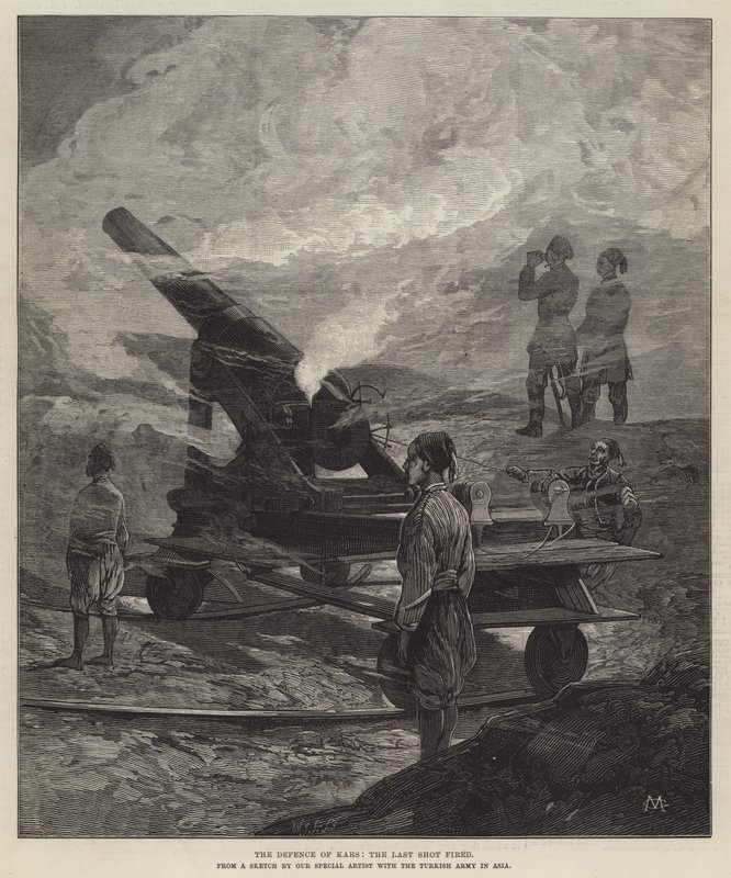 Forsvaret af Kars, det sidste skud affyret af Charles Auguste Loye