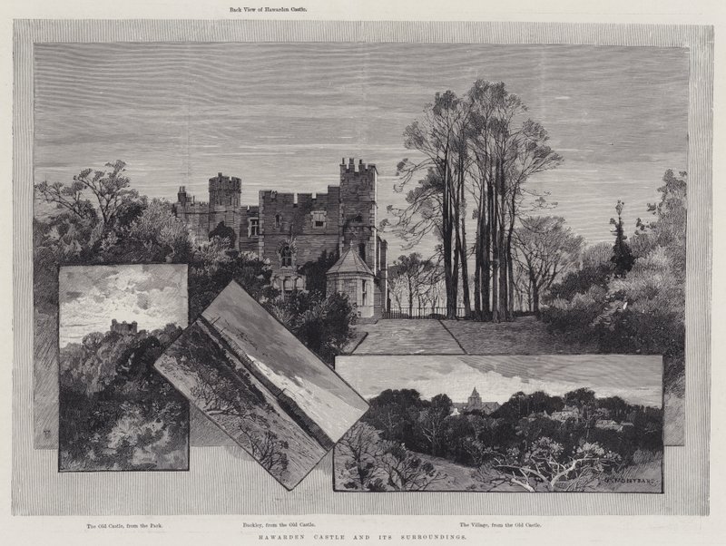 William Ewart Gladstones liv, Hawarden Castle og dets omgivelser af Charles Auguste Loye