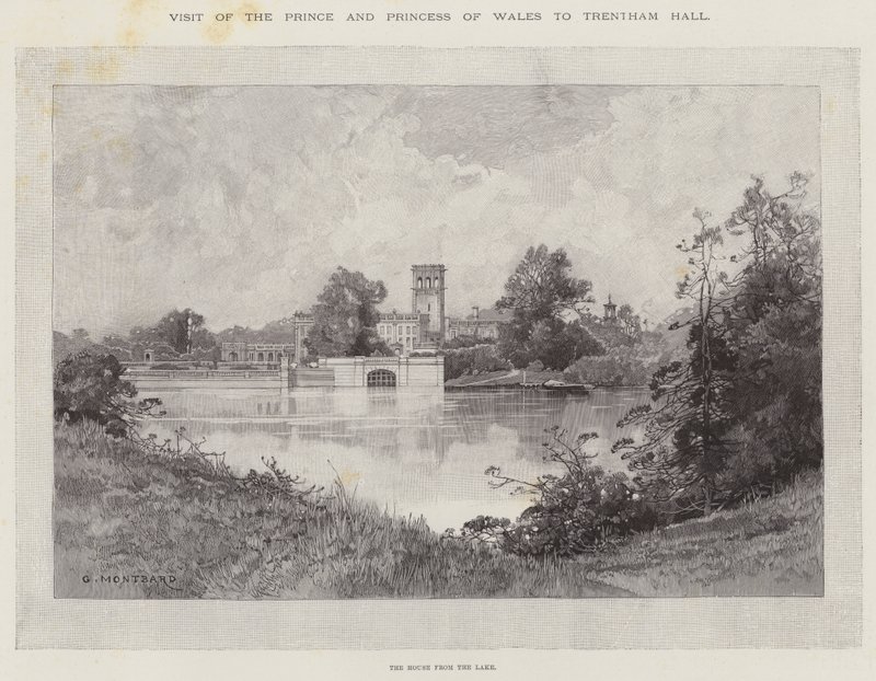 Besøg af prinsen og prinsessen af Wales i Trentham Hall af Charles Auguste Loye
