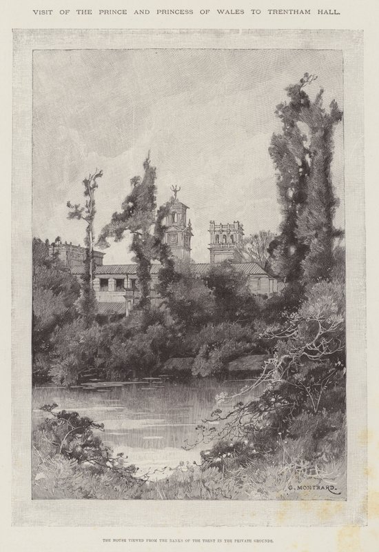 Besøg af prinsen og prinsessen af Wales i Trentham Hall af Charles Auguste Loye