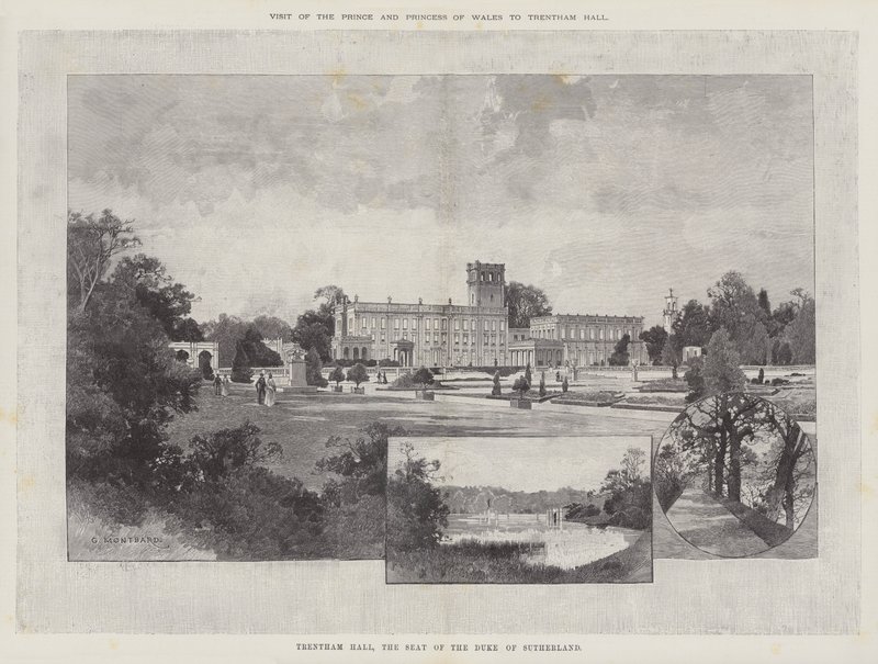 Besøg af prinsen og prinsessen af Wales i Trentham Hall af Charles Auguste Loye