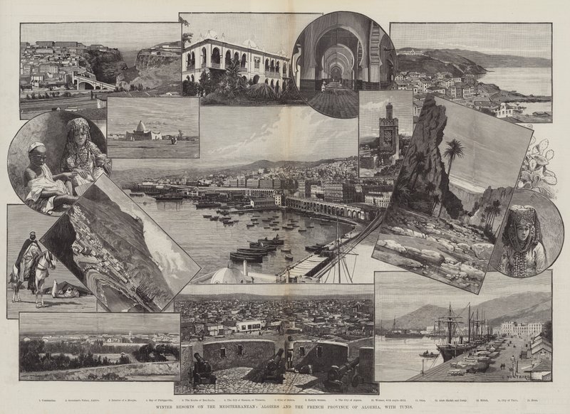 Vinterferiesteder ved Middelhavet, Algier og den franske provins Algeriet, med Tunis af Charles Auguste Loye