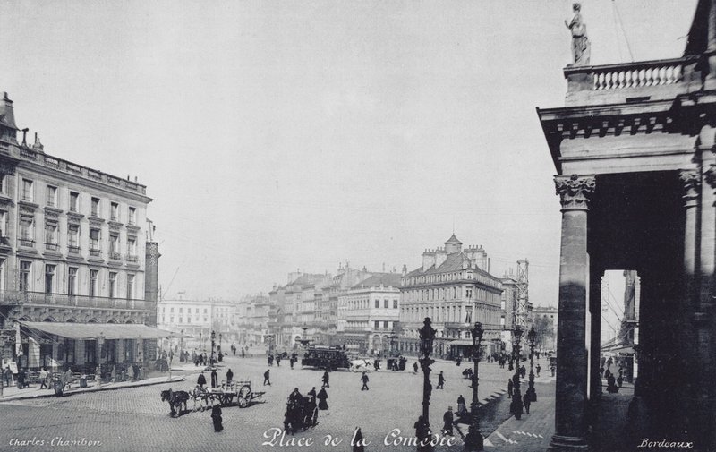 Bordeaux: Place de la Comedie (s/h-foto) af Charles Chambon