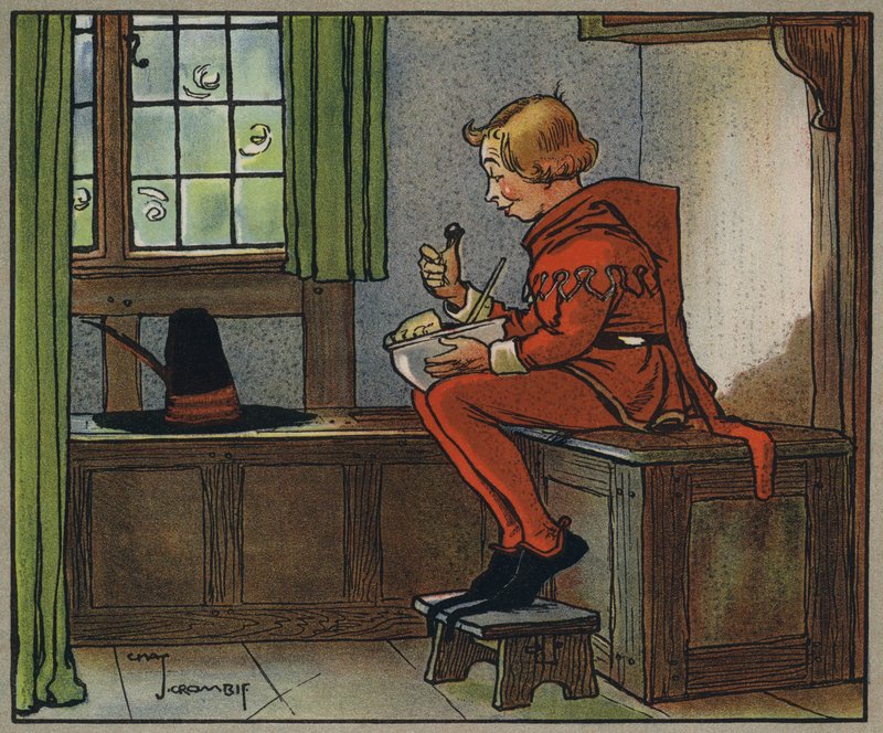 Lille Jack Horner (farve litho) af Charles Crombie