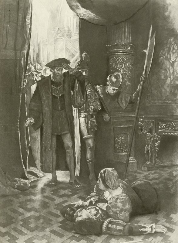 Lucrezia Borgia, sidste akt sidste scene (gravure) af Charles D. Graves