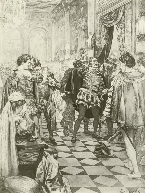 Rigoletto, 1. akt scene i (dybtryk) af Charles D. Graves