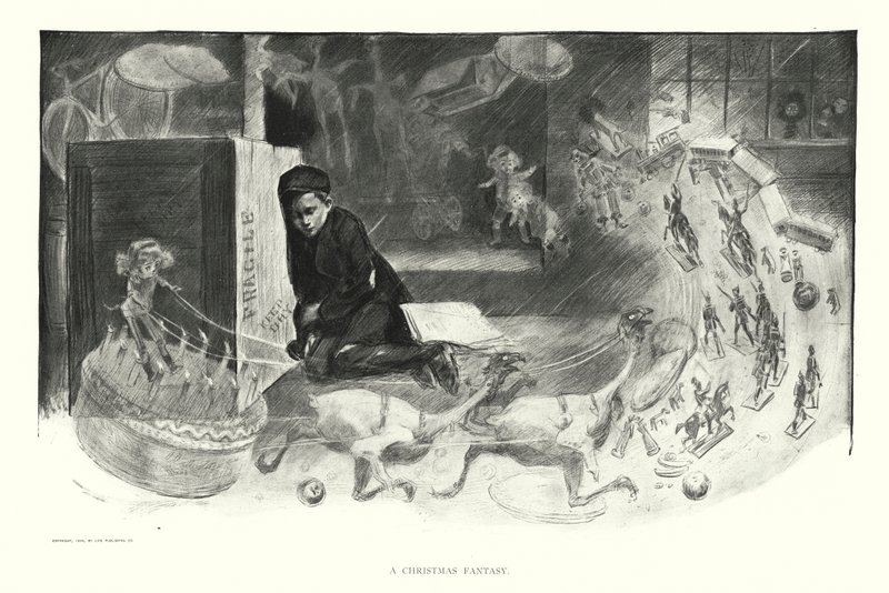 En julefantasi (litografi) af Charles Dana Gibson