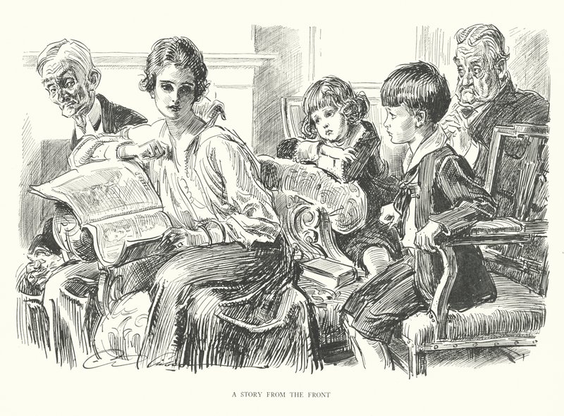 En historie fra fronten (litografi) af Charles Dana Gibson