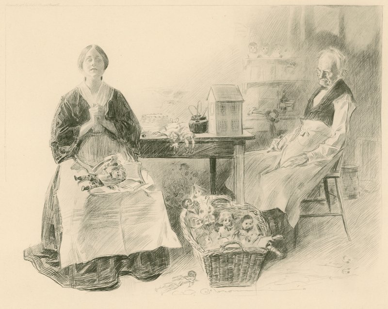 Caleb Plummer og hans datter af Charles Dana Gibson
