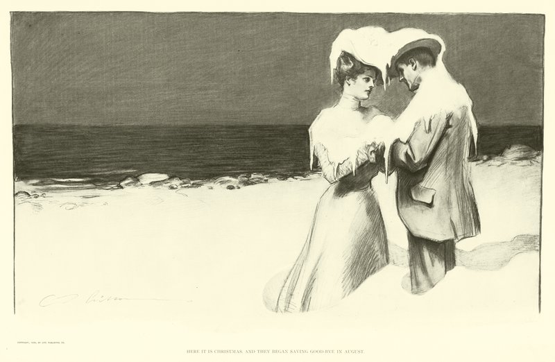 Her er det jul, og de begyndte at sige farvel i august af Charles Dana Gibson