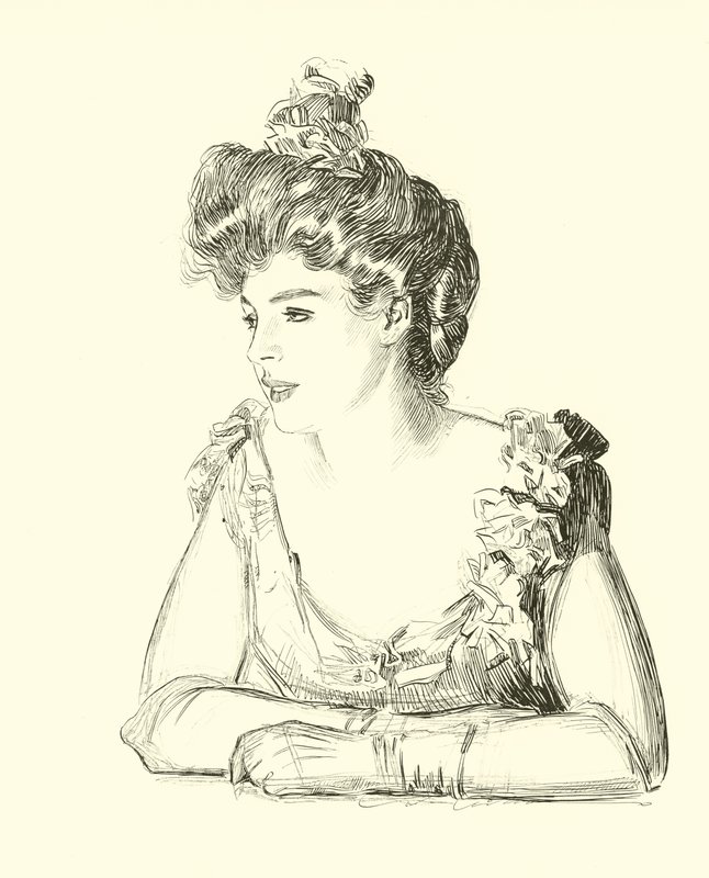 Illustration til Den sociale stige af Charles Dana Gibson