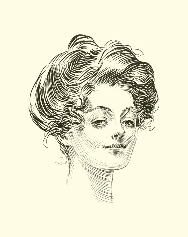 Illustration til Den sociale stige af Charles Dana Gibson