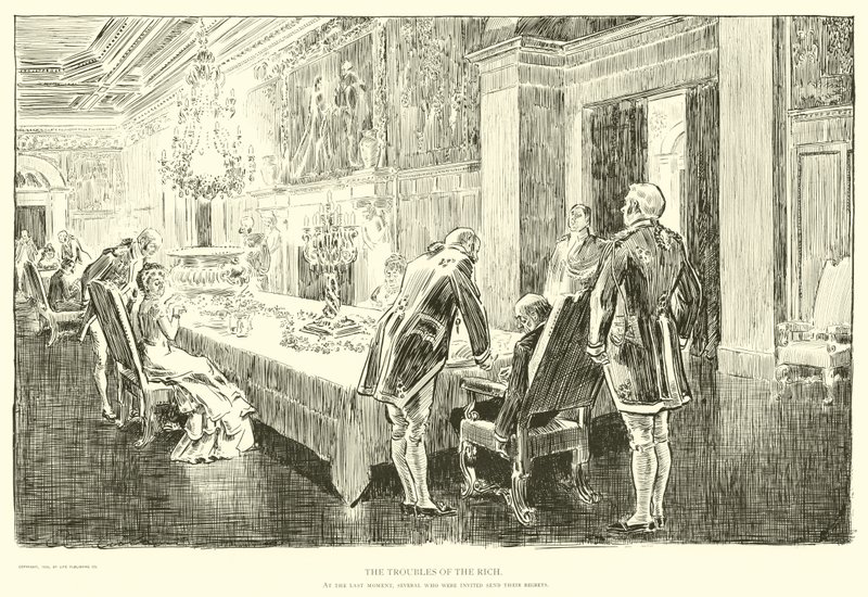 Illustration til Den sociale stige af Charles Dana Gibson