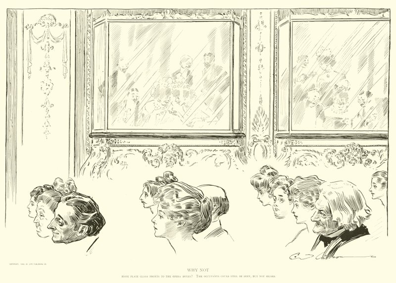 Illustration til Den sociale stige af Charles Dana Gibson