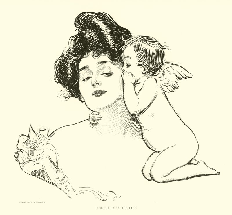Illustration til Den sociale stige af Charles Dana Gibson
