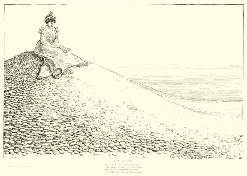 Illustration til Den sociale stige af Charles Dana Gibson