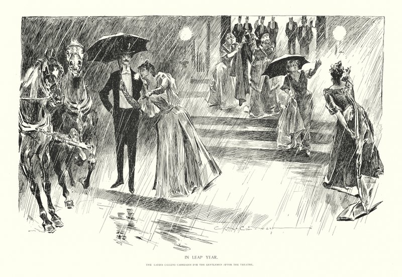 I skudår (litografi) af Charles Dana Gibson