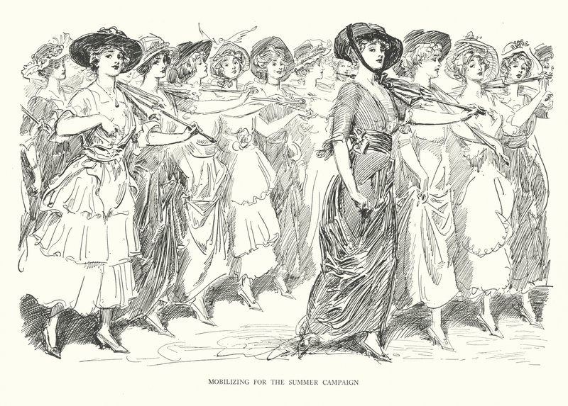 Mobilisering til sommerkampagnen (litografi) af Charles Dana Gibson